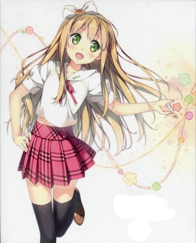 anime girl with green eyes