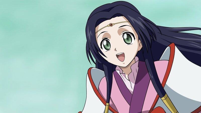 anime girl with green eyes