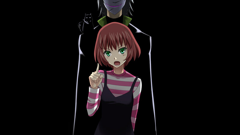 anime girl with green eyes