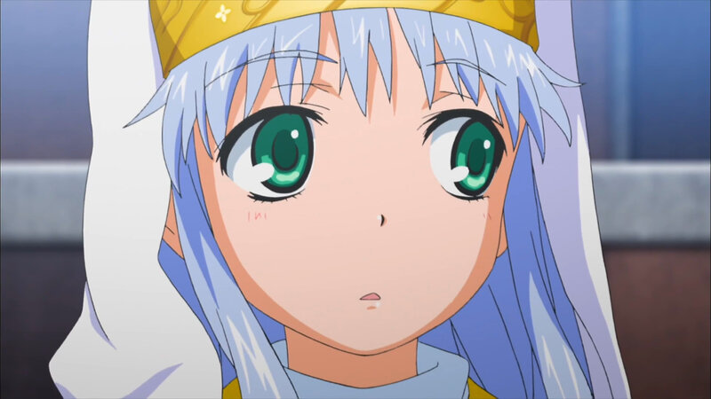anime girl with green eyes