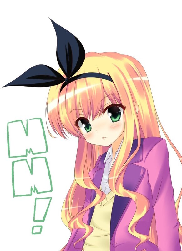 anime girl with green eyes