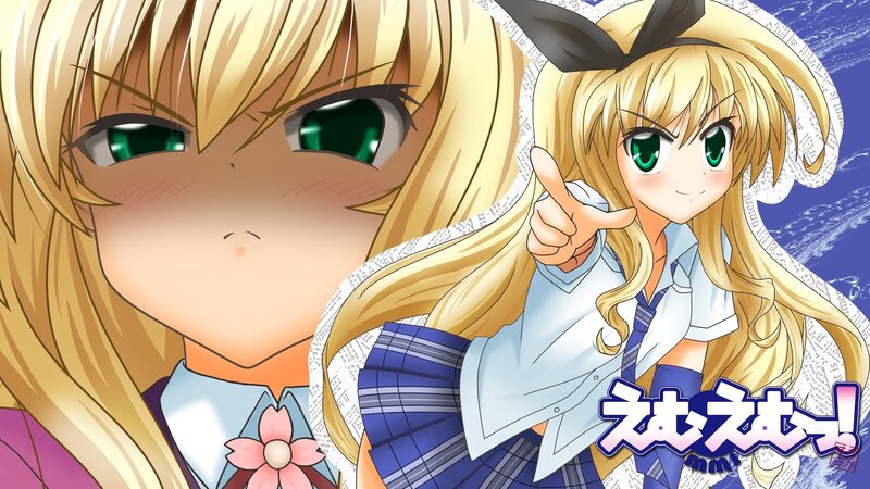 anime girl with green eyes
