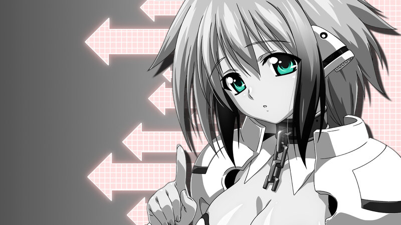 anime girl with green eyes