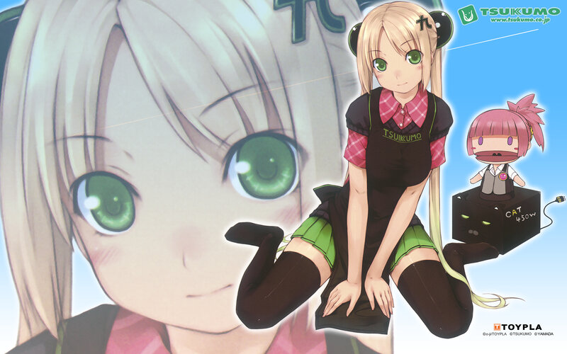Anime girl with green eyes