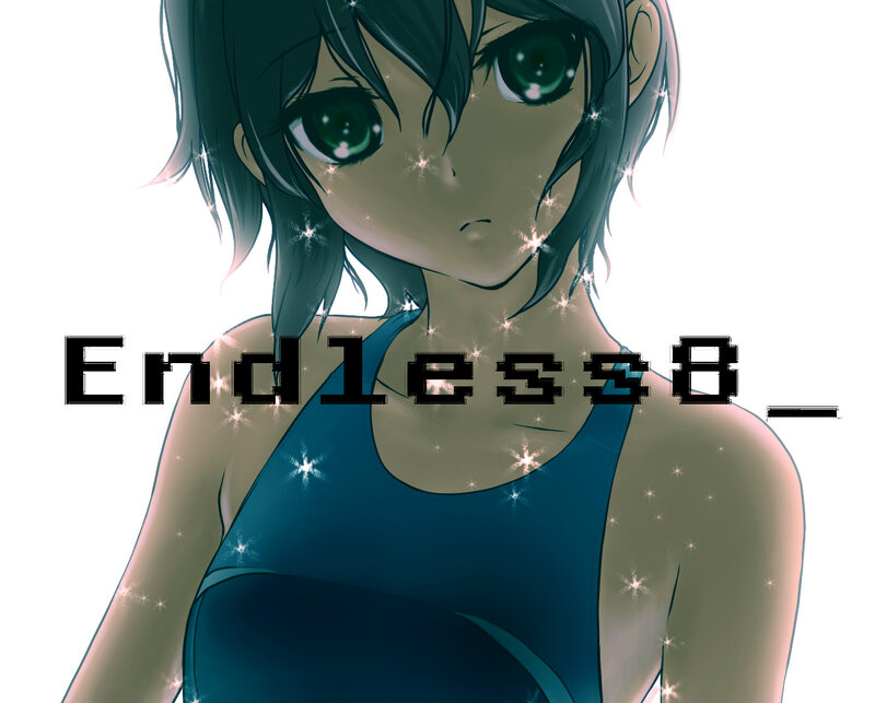 anime girl with green eyes