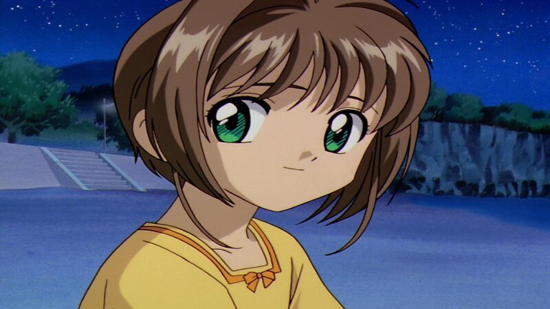 Anime Girl with Green Eyes — Blue, Calm, Night