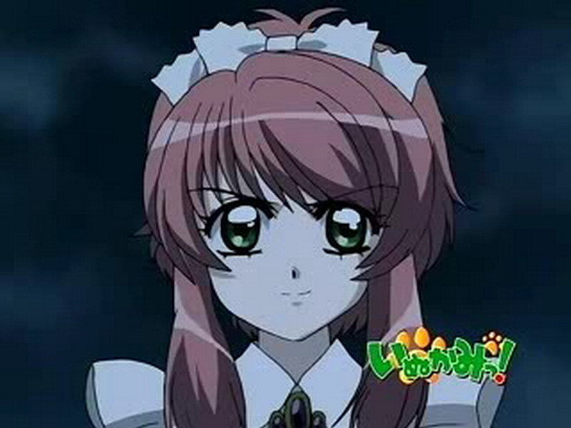 Anime Girl with Green Eyes — Brown, Dramatic, Night