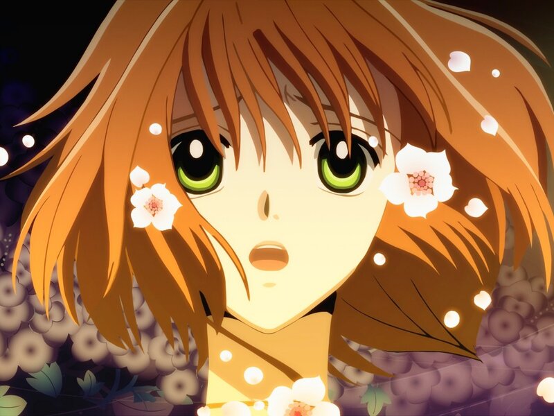 Anime Girl with Green Eyes — Brown, Dreamy, Night