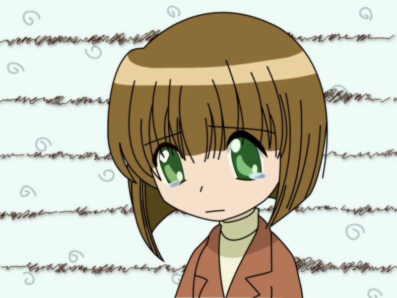 Anime Girl with Green Eyes — Brown, Neutral, Green Eyes