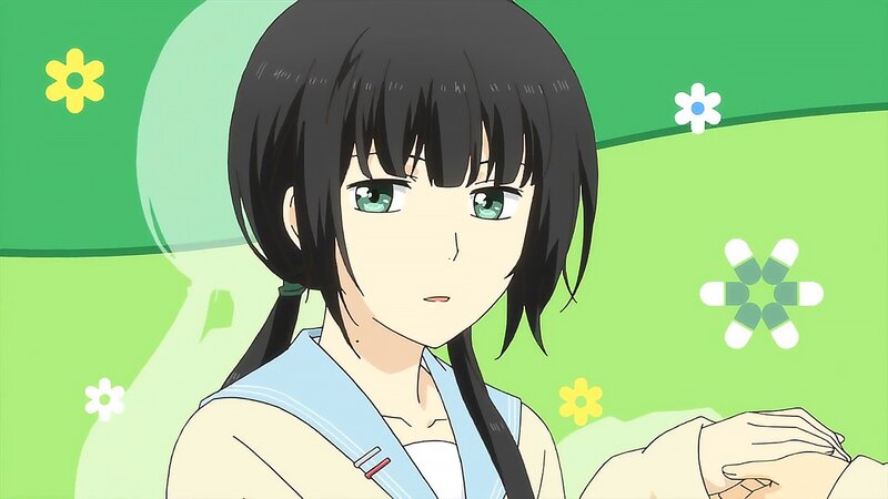 Anime Girl with Green Eyes — Calm, Spring
