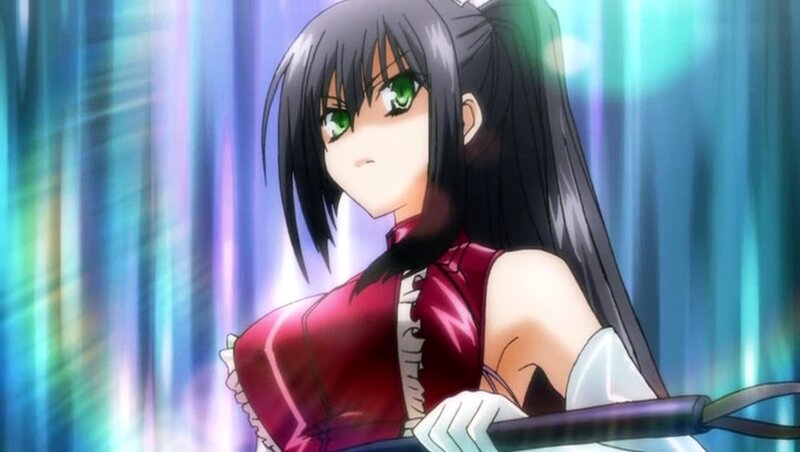Anime Girl with Green Eyes — Dramatic, Sword