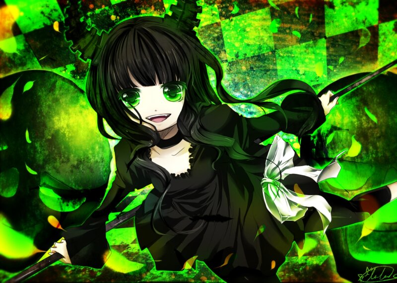 Anime Girl with Green Eyes — Dramatic
