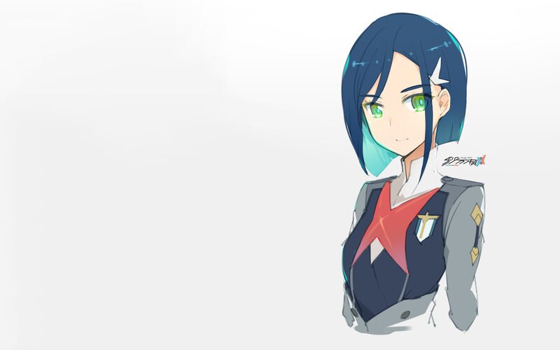 Anime Girl with Green Eyes — White, Neutral, Green Eyes
