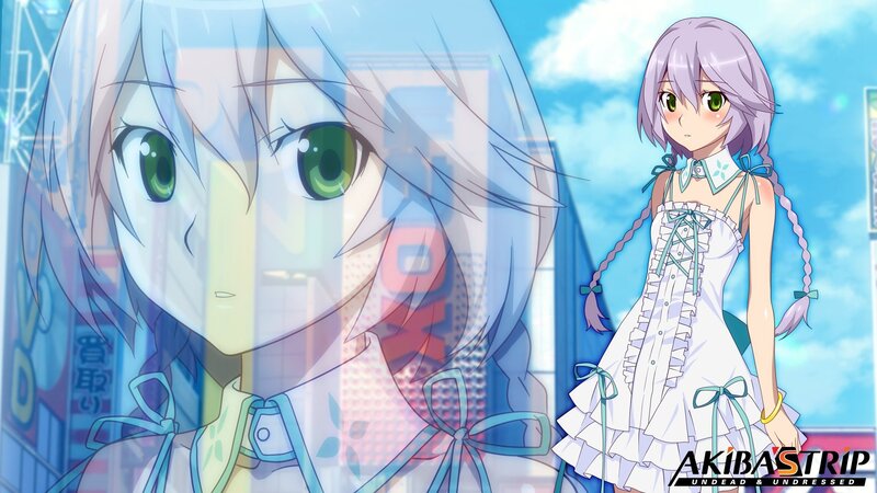 Anime Girl with Green Eyes — White, Serene, Afternoon