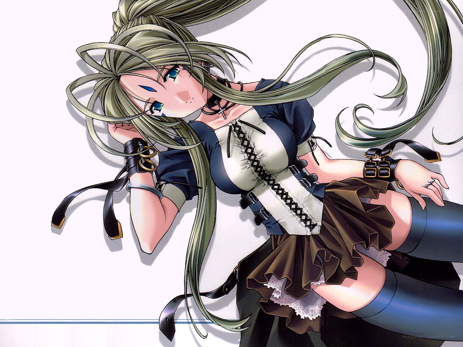 anime girl with green hair