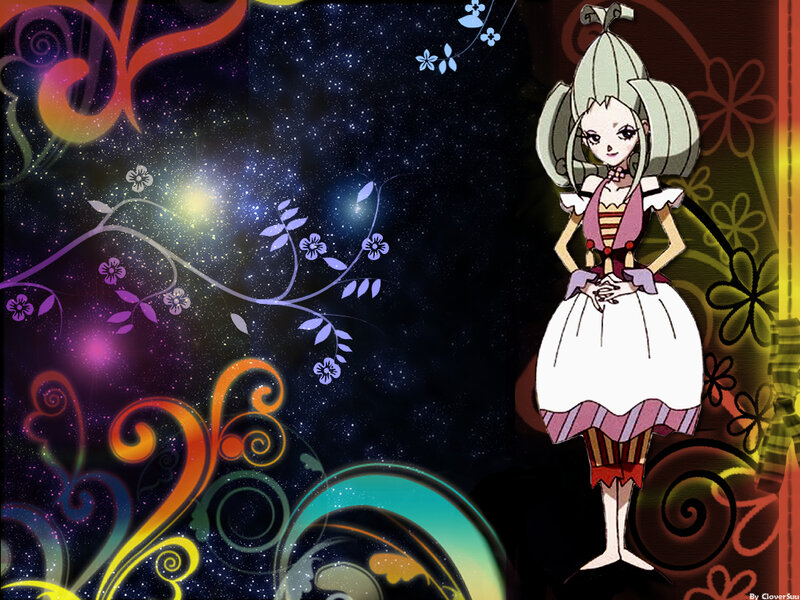 Anime Girl with Green Hair — Black, Dreamy