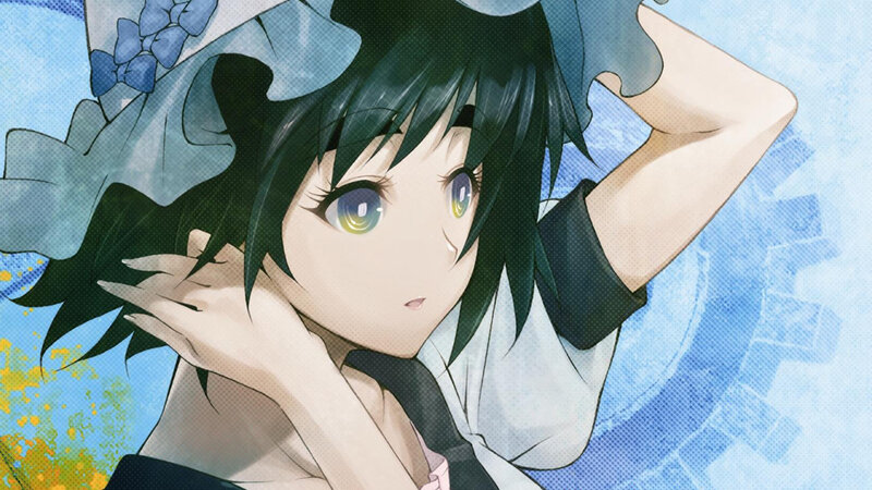 Anime Girl with Green Hair — Blue, Calm, Hat