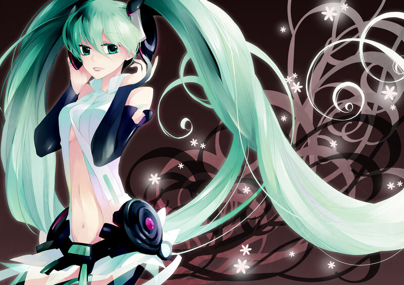 Anime Girl with Green Hair — Dreamy