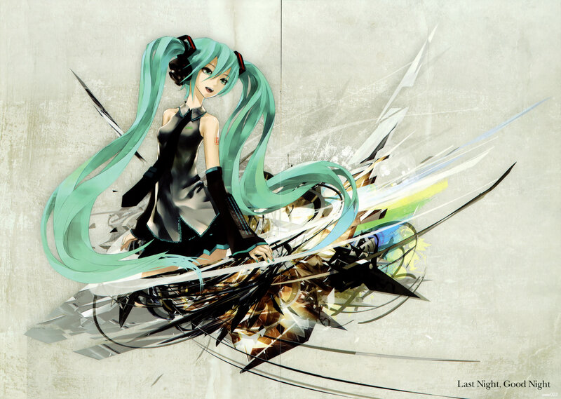 Anime Girl with Green Hair — Dynamic, Digital Art