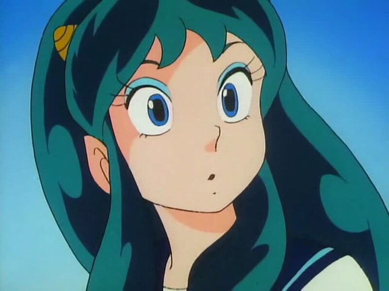Anime Girl with Green Hair — Neutral, Blue Eyes, Hair Accessory