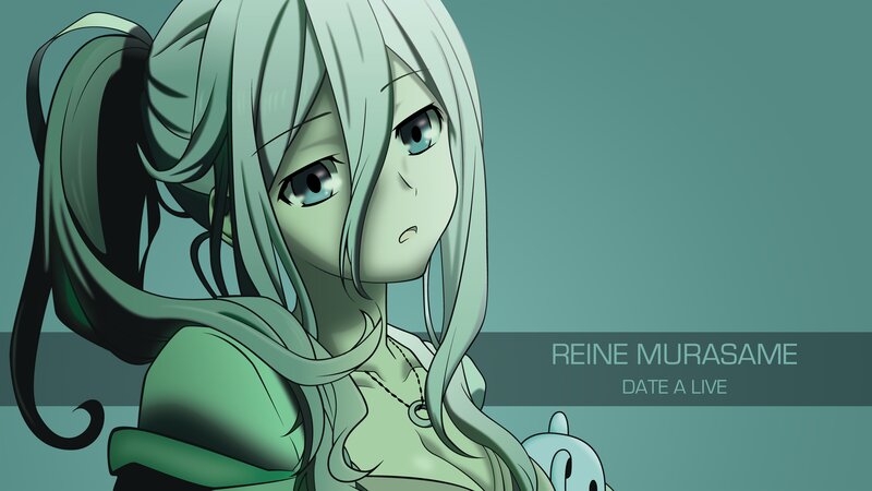 Anime Girl with Green Hair — Neutral, Text Overlay