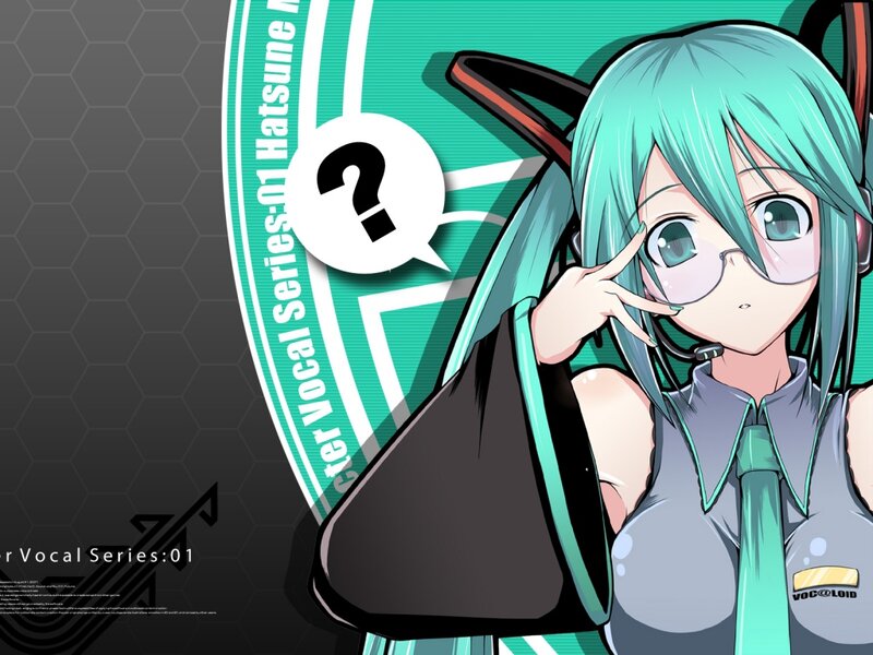 Anime Girl with Green Hair — Teal, Curious