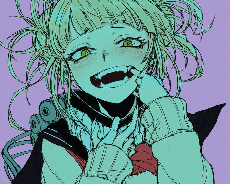 Anime Girl with Green Hair — Teal, Intense