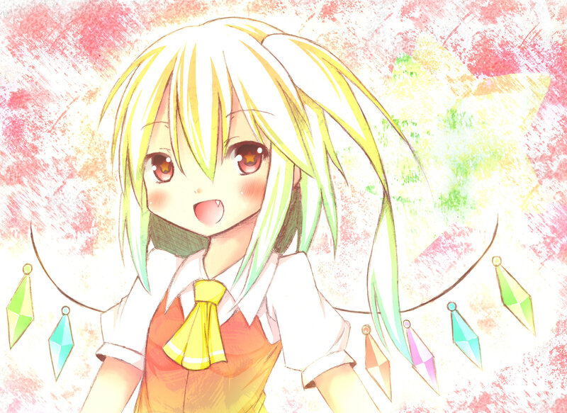 Anime Girl with Green Hair — Yellow
