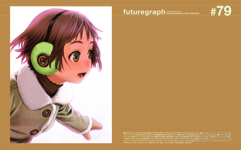 anime girl with green headphones