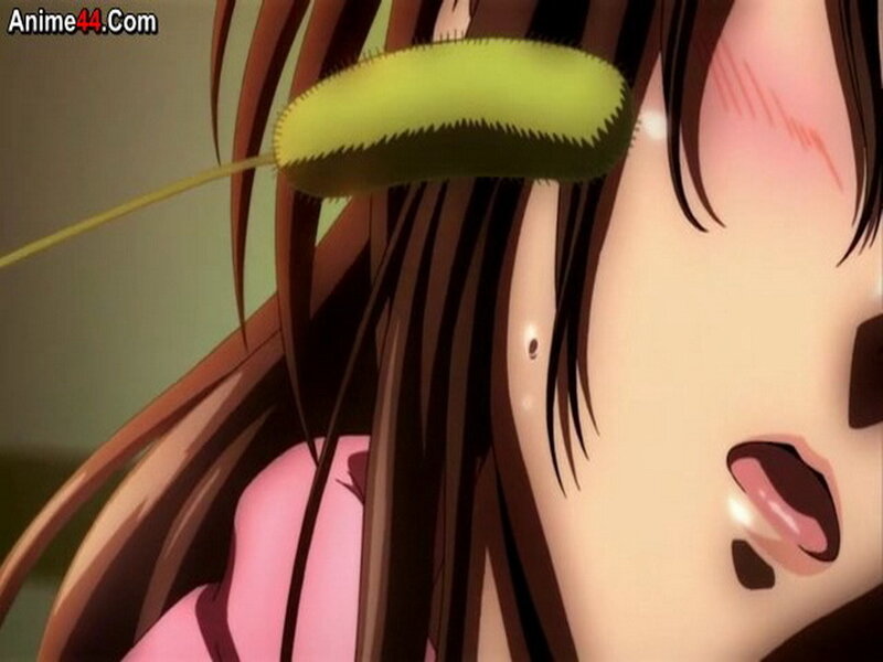 Anime Girl with Green Object — Brown