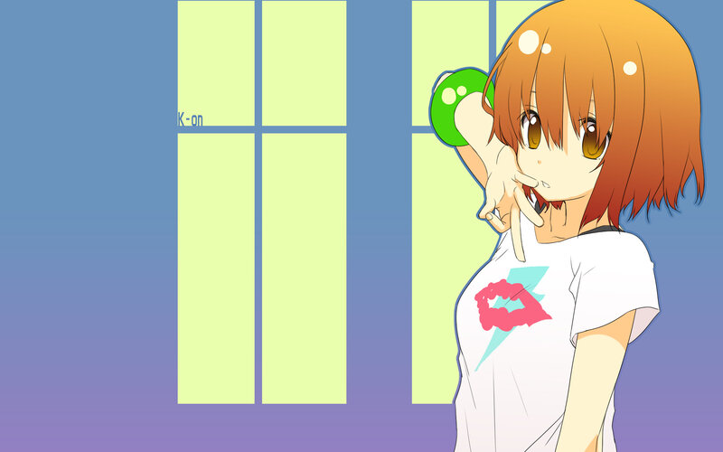 anime girl with green phone