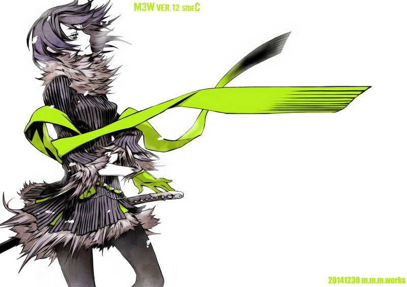 Anime Girl with Green Ribbon — Dynamic
