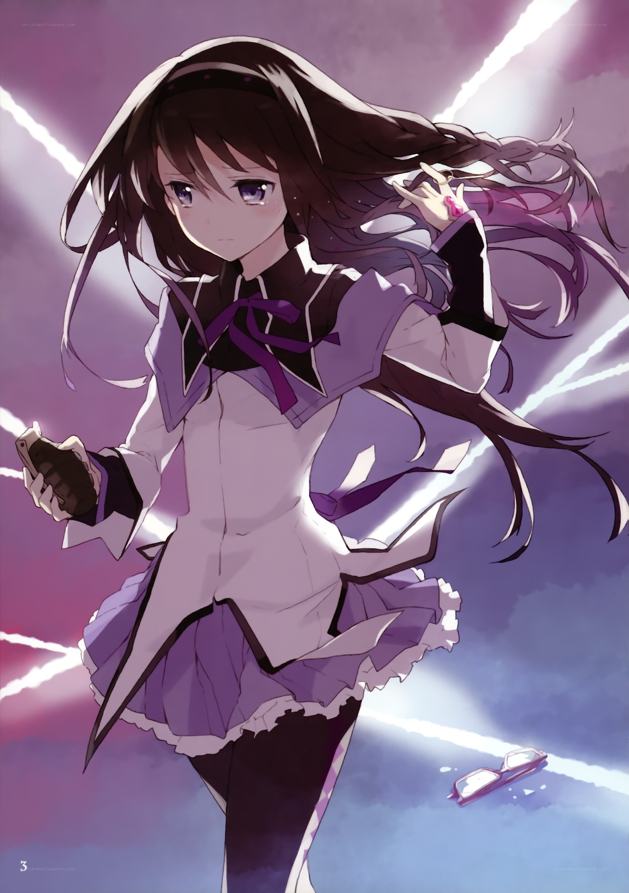 anime girl with grenade