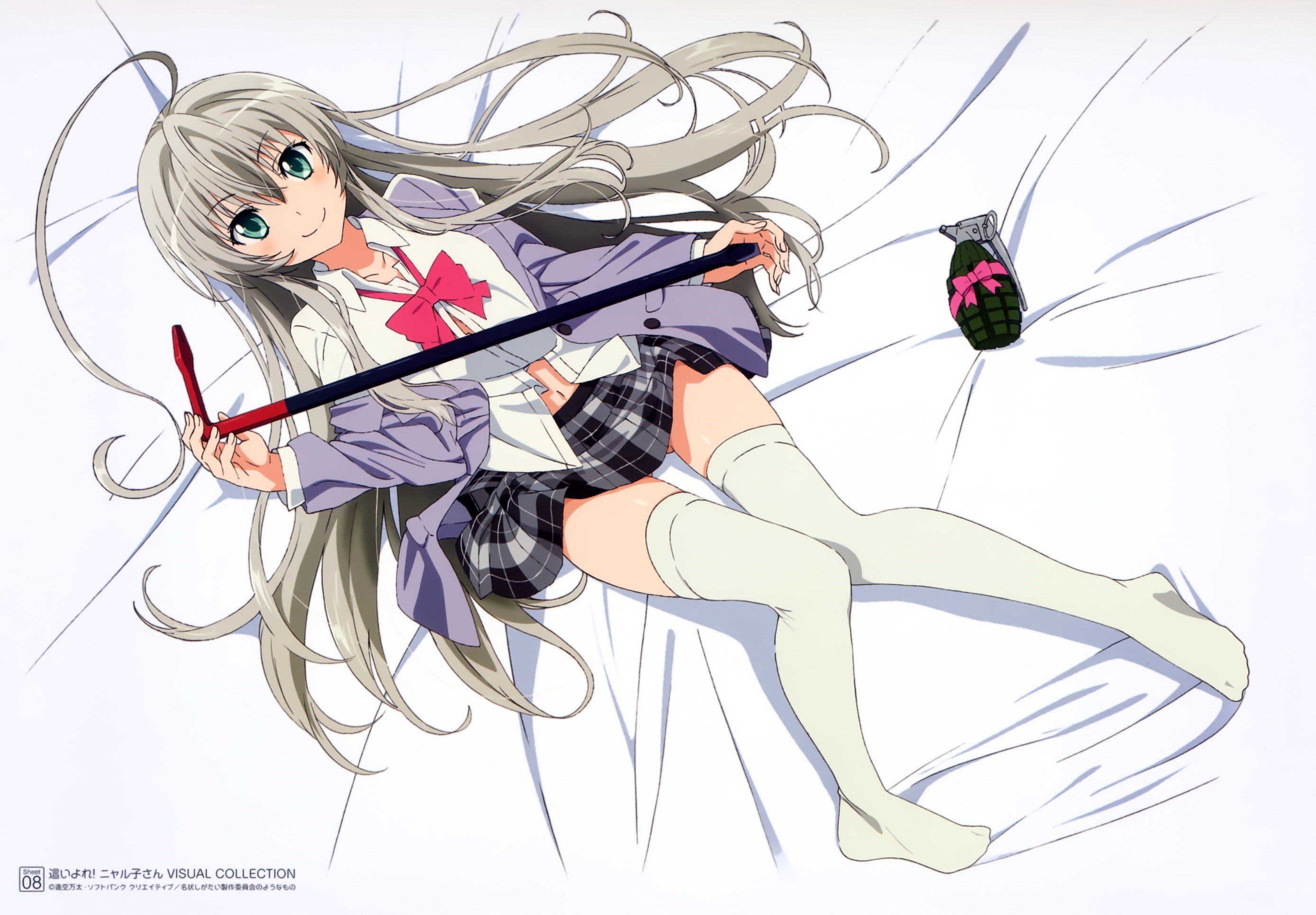 Anime girl with grenade