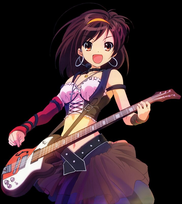 anime girl with guitar