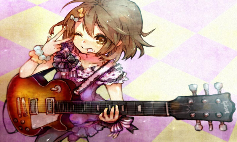 anime girl with guitar
