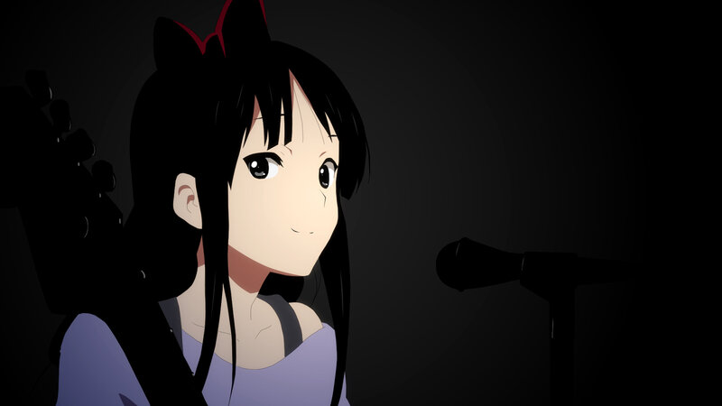 anime girl with guitar