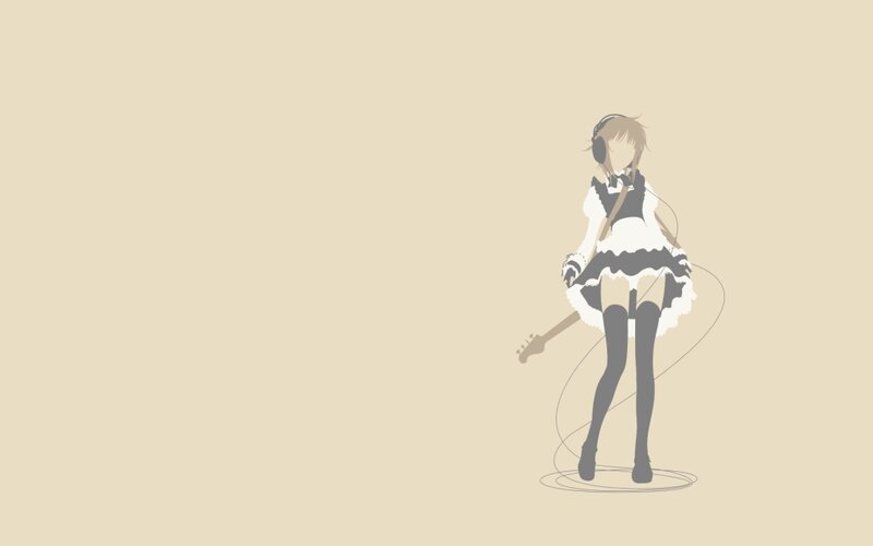 anime girl with guitar