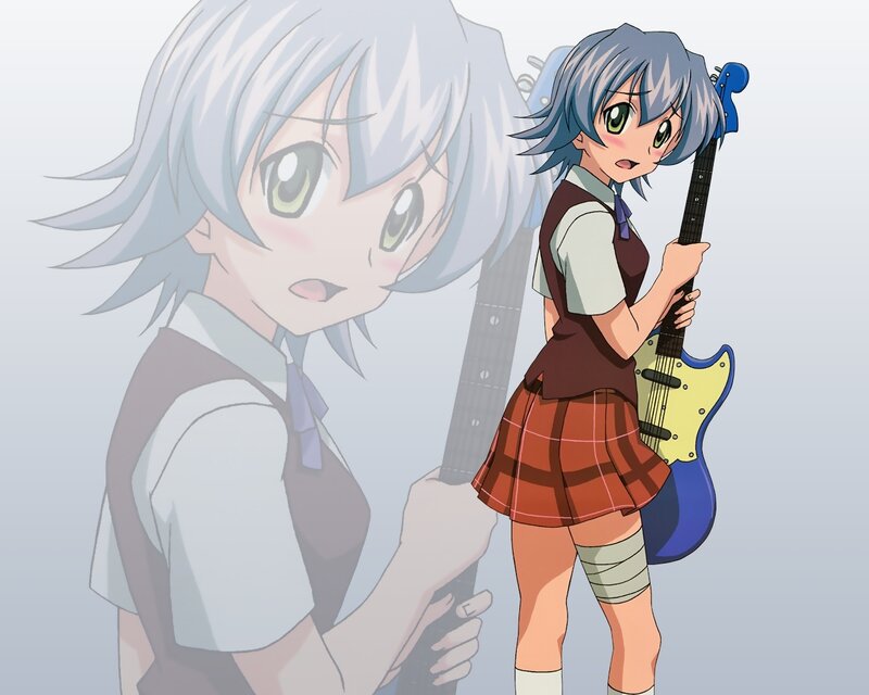 anime girl with guitar