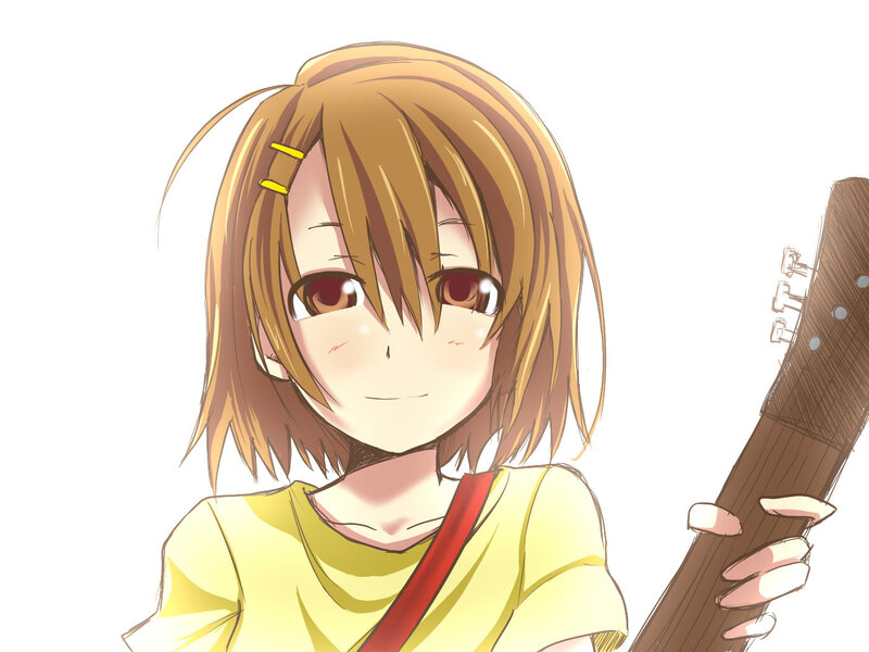 anime girl with guitar