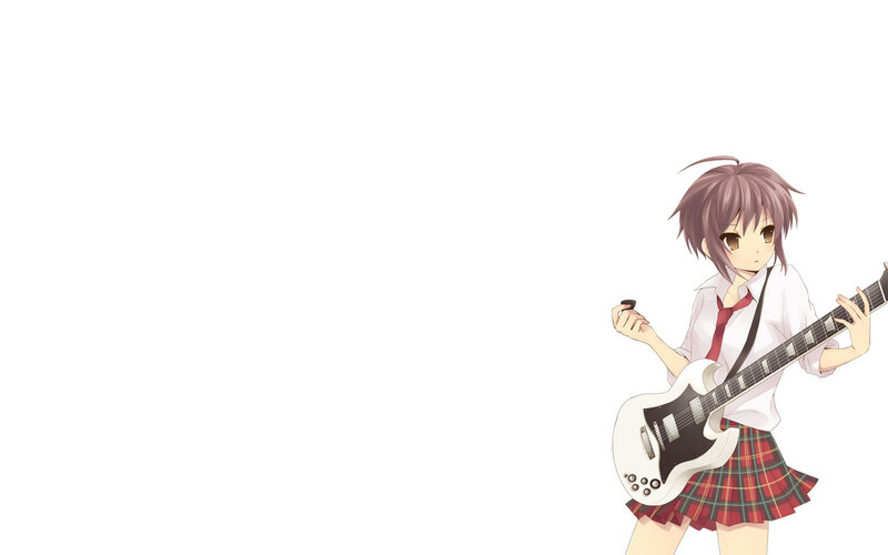 anime girl with guitar