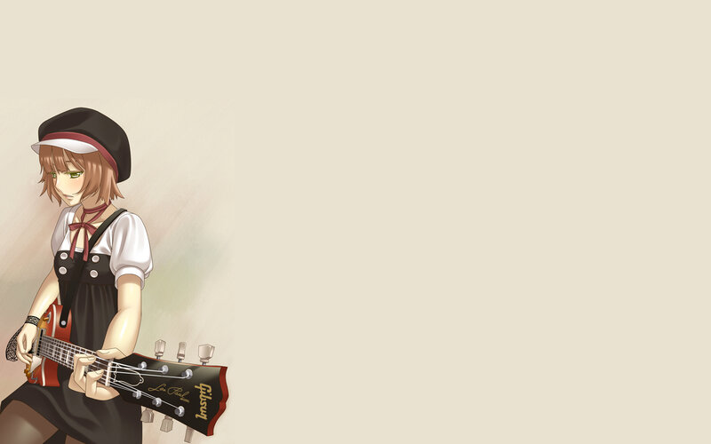 anime girl with guitar