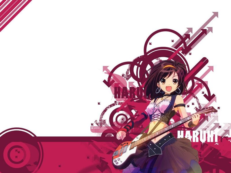 anime girl with guitar