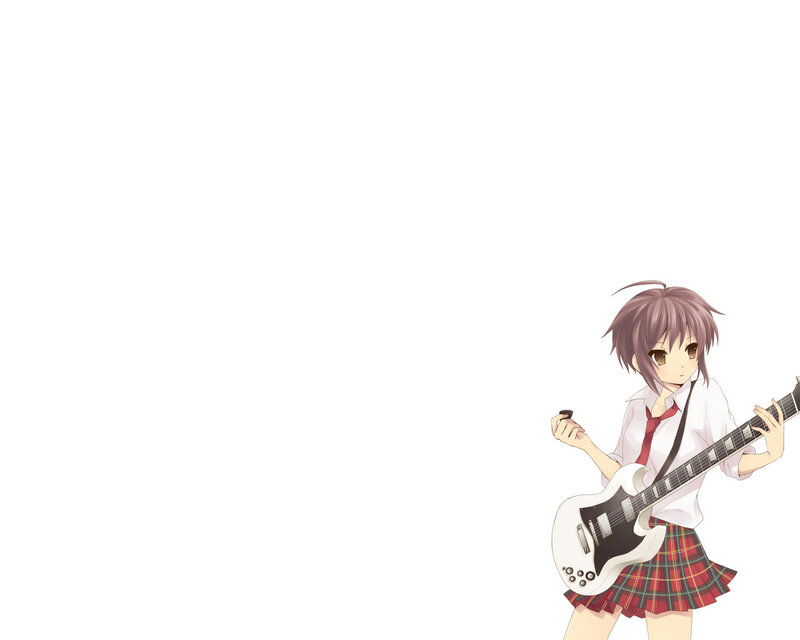 anime girl with guitar