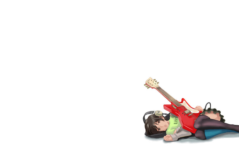 Anime girl with guitar