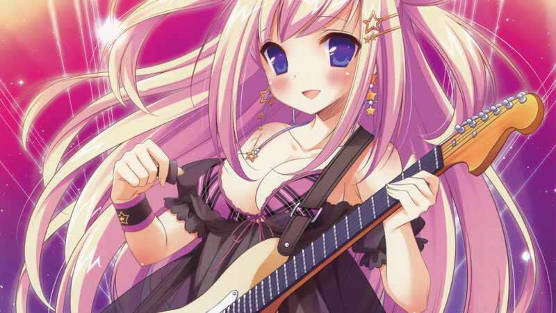 Anime girl with guitar