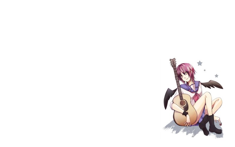 anime girl with guitar