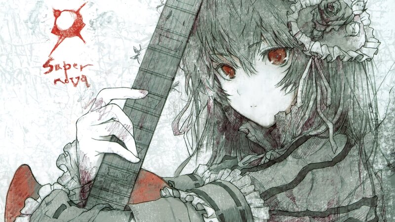 Anime girl with guitar