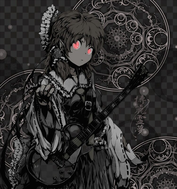 anime girl with guitar