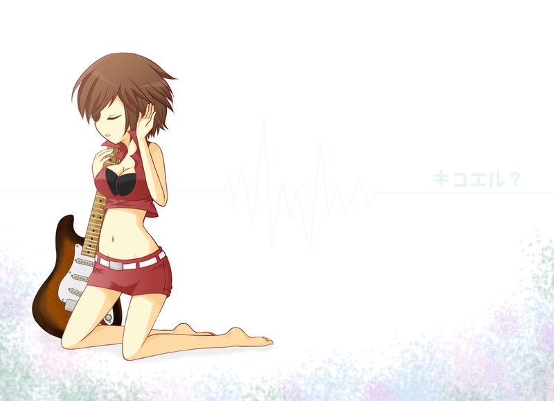 Anime girl with guitar